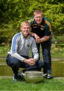 6 May 2014; Senior footballers Patrick Collum, Longford, and Alan Mulhall, Offaly, in attendance at the launch of the Leinster Senior Championships 2014. Farmleigh House, Dublin. Picture credit: Barry Cregg / SPORTSFILE