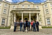 6 May 2014; Senior football managers, from left, Jason Ryan, Kildare, Jack Sheedy, Longford, Harry Murphy, Wicklow, Jim Gavin, Dublin, Mick O'Dowd, Meath, Aidan O'Rourke, Emmet McDonnell, Offaly, and Aidan O'Brien, Wexford, in attendance at the launch of the Leinster Senior Championships 2014. Farmleigh House, Dublin. Picture credit: Barry Cregg / SPORTSFILE