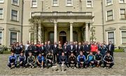 6 May 2014; Senior footballers and hurlers, with members of the Leinster GAA Council and guests, in attendance at the Launch of the leinster Senior Championships 2014. Farmleigh House, Dublin. Picture credit: Barry Cregg / SPORTSFILE