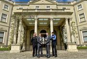 6 May 2014; Michael Dempsey, left, Kilkenny hurling selector, Brian Whelahan, Offaly manager, Shane Martin, Dublin selector, and Seamus Plunkett, Laois manager, in attendance at the launch of the Leinster Senior Championships 2014. Farmleigh House, Dublin. Picture credit: Barry Cregg / SPORTSFILE