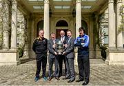 6 May 2014; Michael Dempsey, left, Kilkenny hurling selector, Brian Whelahan, Offaly manager, John Horan, Chairman of the Leinster Council, Shane Martin, Dublin selector, and Seamus Plunkett, Laois manager, in attendance at the launch of the Leinster Senior Championships 2014. Farmleigh House, Dublin. Picture credit: Barry Cregg / SPORTSFILE