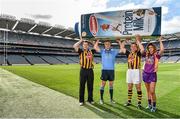 7 May 2014; Glanbia Consumer Products today announced the details of its new partnership with the GAA/GPA to promote the new Avonmore Protein Milk. In attendance at the announcement are 2014 Avonmore Ambassadors, from left, Kilkenny hurler Jackie Tyrrell, Dublin footballer Paul Mannion, Kilkenny hurler Tommy Walsh and Wexford camogie player Mags D'Arcy. Croke Park, Dublin. Picture credit: Barry Cregg / SPORTSFILE