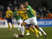 1 March 2006; Steven Reid, Republic of Ireland, in action against Anders Svensson, Sweden. International Friendly, Republic of Ireland v Sweden, Lansdowne Road, Dublin. Picture credit: Brian Lawless / SPORTSFILE