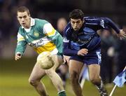 4 March 2006; David Henry, Dublin, in action against Niall McNamee, Offaly. Allianz National Football League, Division 1A, Round 3, Dublin v Offaly, Parnell Park, Dublin. Picture credit: Damien Eagers / SPORTSFILE