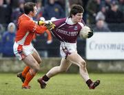 5 March 2006; Michael Meehan, Galway, in action against Enda McNulty, Armagh. Allianz National Football League, Division 1B, Round 3, Armagh v Galway, St. Oliver Plunkett Park, Crossmaglen, Co. Armagh. Picture credit: Damien Eagers / SPORTSFILE