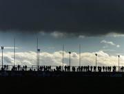 5 March 2006; Spectators watch the Armagh and Galway match. Allianz National Football League, Division 1B, Round 3, Armagh v Galway, St. Oliver Plunkett Park, Crossmaglen, Co. Armagh. Picture credit: Damien Eagers / SPORTSFILE