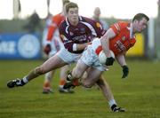 5 March 2006; Kieran McKeever, Armagh, in action against Niall Coleman, Galway. Allianz National Football League, Division 1B, Round 3, Armagh v Galway, St. Oliver Plunkett Park, Crossmaglen, Co. Armagh. Picture credit: Damien Eagers / SPORTSFILE