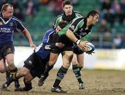5 March 2006; Mark McHugh, Connacht, is tackled by Brian Blaney, Leinster. Celtic League 2005-2006, Leinster v Connacht, RDS, Ballsbridge, Dublin. Picture credit: Pat Murphy / SPORTSFILE
