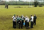 7 March 2006; Head coach Eddie O'Sullivan makes a point to his backs during Ireland rugby squad training. St. Gerard's School, Bray, Co. Wicklow. Picture credit: Brendan Moran / SPORTSFILE