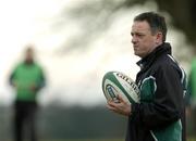 7 March 2006; Mark Tainton, kicking coach, during Ireland rugby squad training. St. Gerard's School, Bray, Co. Wicklow. Picture credit: Ciara Lyster / SPORTSFILE