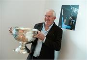 8 May 2014; Captain of the All-Ireland Football winning Dublin team of 1974 Sean Doherty with the Sam Maguire Cup at a 40th anniversary reception hosted by the Dublin Airport Authority. Dublin Airport, Dublin. Picture credit: Stephen McCarthy / SPORTSFILE