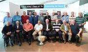 8 May 2014; Members of All-Ireland Football winning Dublin team of 1974 with the Sam Maguire Cup at a 40th anniversary reception hosted by the Dublin Airport Authority. Dublin Airport, Dublin. Picture credit: Stephen McCarthy / SPORTSFILE