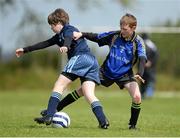 7 May 2014; Action from the Aughawillan NS, Co. Leitrim v   Straide NS, Co. Mayo, in the boys section A. Aviva Health FAI Primary School 5’s, Connacht Finals, Shiven Rovers FC, Newbridge, Galway. Picture credit: Oliver McVeigh / SPORTSFILE