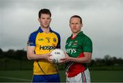 8 May 2014; In attendance at the launch of the 2014 Connacht GAA Football Championship are Niall Carty, Roscommon, left, and Andy Moran, Mayo. Connacht GAA Centre, Bekan, Claremorris, Co. Mayo. Picture credit: Diarmuid Greene / SPORTSFILE