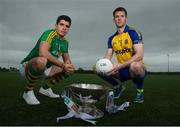 8 May 2014; In attendance at the launch of the 2014 Connacht GAA Football Championship are Emlyn Mulligan, Leitrim, left, and Niall Carty, Roscommon. Connacht GAA Centre, Bekan, Claremorris, Co. Mayo. Picture credit: Diarmuid Greene / SPORTSFILE