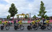 9 May 2014; The Tinkoff Saxo team team compete during stage 1 of the Giro d'Italia 2014. Belfast, Co. Antrim. Picture credit: Ramsey Cardy / SPORTSFILE