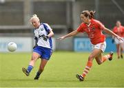 10 May 2014; Elaine Power, Waterford, in action against Caroline O'Hanlon, Armagh. TESCO Ladies National Football League Division 3 Final, Armagh v Waterford, Parnell Park, Dublin. Picture credit: Barry Cregg / SPORTSFILE
