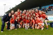 10 May 2014; The Armagh team celebrate with the cup after the game. TESCO Ladies National Football League Division 3 Final, Armagh v Waterford, Parnell Park, Dublin. Picture credit: Barry Cregg / SPORTSFILE