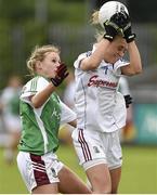 10 May 2014; Sinéad Burke, Galway, in action against Fiona Claffey, Westmeath. TESCO Ladies National Football League Division 2 Final, Galway v Westmeath, Parnell Park, Dublin. Picture credit: Barry Cregg / SPORTSFILE