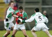 12 March 2006; James Gill, Mayo, in action against Mark Murphy, left and Raymond Johnson, Fermanagh. Allianz National Football League, Division 1A, Round 4, Mayo v Fermanagh, McHale Park, Castlebar, Co. Mayo. Picture credit: David Maher / SPORTSFILE