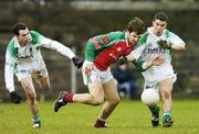 12 March 2006; Billy Joe Padden, Mayo, in action against Mark Little, right and Raymond Johnson, Fermanagh. Allianz National Football League, Division 1A, Round 4, Mayo v Fermanagh, McHale Park, Castlebar, Co. Mayo. Picture credit: David Maher / SPORTSFILE