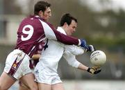 12 March 2006; Michael Foley, Kildare, in action against Paul Geraghty, Galway. Allianz National Football League, Division 1B, Round 4, Kildare v Galway, St. Conleth's Park, Newbridge, Co. Kildare. Picture credit: Pat Murphy / SPORTSFILE