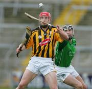 12 March 2006; Mark Keane, Limerick, in action against John Tennyson, Kilkenny. Allianz National Hurling League, Division 1B, Round 3, Limerick v Kilkenny, Gaelic Grounds, Limerick. Picture credit: Kieran Clancy / SPORTSFILE