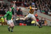 12 March 2006; Mark Foley, Limerick, in action against Willie O'Dwyer, Kilkenny. Allianz National Hurling League, Division 1B, Round 3, Limerick v Kilkenny, Gaelic Grounds, Limerick. Picture credit: Kieran Clancy / SPORTSFILE