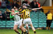 12 March 2006; Brian Murray, Limerick, in action against Aidan Fogarty and Martin Comerford, Kilkenny. Allianz National Hurling League, Division 1B, Round 3, Limerick v Kilkenny, Gaelic Grounds, Limerick. Picture credit: Kieran Clancy / SPORTSFILE