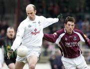 12 March 2006; Killian Brennan, Kildare, in action against Paul Geraghty, Galway. Allianz National Football League, Division 1B, Round 4, Kildare v Galway, St. Conleth's Park, Newbridge, Co. Kildare. Picture credit: Pat Murphy / SPORTSFILE