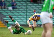 12 March 2006; Padraig Browne, Limerick, in action against Rory Donnelly, Clare. Allianz National Football League, Division 2A, Round 4, Limerick v Clare, Gaelic Grounds, Limerick. Picture credit: Kieran Clancy / SPORTSFILE