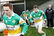 12 March 2006; Ciaran McManus, Offaly, leads his team out before the game. Allianz National Football League, Division 1A, Round 4, Offaly v Tyrone, O'Connor Park, Tullamore, Co. Offaly. Picture credit: Oliver McVeigh / SPORTSFILE