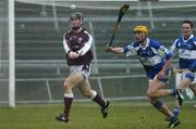 11 March 2006; Tony Og Regan, Galway, in action against Kevin O'Keeffe, Laois. Allianz National Hurling League, Division 1B, Round 3, Galway v Laois, Pearse Stadium, Galway. Picture credit: Ray McManus / SPORTSFILE