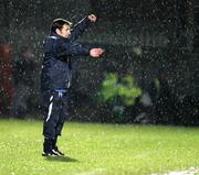 13 March 2006; Shelbourne's manager Pat Fenlon signals to his players during the game. Setanta Cup, Group 2, Linfield v Shelbourne, Windsor Park, Belfast. Picture credit: Oliver McVeigh / SPORTSFILE
