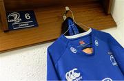 10 May 2014; The jersey of Leinster's Sean O'Brien hangs in the dressing room before the game. Celtic League 2013/14, Round 22, Leinster v Edinburgh, RDS, Ballsbridge, Dublin. Picture credit: Brendan Moran / SPORTSFILE