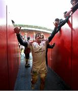 10 May 2014; Ulster's Sean Doyle celebrates after the game. Celtic League 2013/14, Round 22, Munster v Ulster, Thomond Park, Limerick. Picture credit: John Dickson / SPORTSFILE