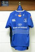 10 May 2014; The jersey of Leinster's Brian O'Driscoll hangs in the dressing room before the game. Celtic League 2013/14, Round 22, Leinster v Edinburgh, RDS, Ballsbridge, Dublin. Picture credit: Brendan Moran / SPORTSFILE