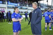 10 May 2014; Leinster's Brian O'Driscoll and Leo Cullen after the game. Celtic League 2013/14, Round 22, Leinster v Edinburgh, RDS, Ballsbridge, Dublin. Picture credit: Brendan Moran / SPORTSFILE