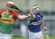 11 May 2014; Ross King, Laois, in action against Paul Doyle, Carlow. GAA All-Ireland Senior Hurling Championship Qualifier Group, Round 3, Laois v Carlow, O'Moore Park, Portlaoise, Co. Laois. Picture credit: David Maher / SPORTSFILE