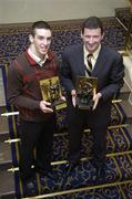 13 March 2006; Tipperary hurling goalkeeper Brendan Cummins, right and Fermanagh footballer Barry Owens who received the Vodafone Players of the Month Awards for February. Westbury Hotel, Dublin. Picture credit: Pat Murphy / SPORTSFILE
