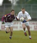 12 March 2006; Padraig Mullarkey, Kildare, in action against Alan Burke, Galway. Allianz National Football League, Division 1B, Round 4, Kildare v Galway, St. Conleth's Park, Newbridge, Co. Kildare. Picture credit: Pat Murphy / SPORTSFILE