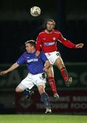 13 March 2006; Sean Dillion, Shelbourne, in action against Davy Larmour, Linfield. Setanta Cup, Group 2, Linfield v Shelbourne, Windsor Park, Belfast. Picture credit: Oliver McVeigh / SPORTSFILE