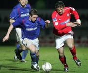 13 March 2006; Jim Ervin, Linfield, in action against Jamie Harris, Shelbourne. Setanta Cup, Group 2, Linfield v Shelbourne, Windsor Park, Belfast. Picture credit: Oliver McVeigh / SPORTSFILE