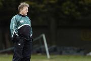 14 March 2006; Head coach Eddie O'Sullivan watches on during Ireland rugby squad training. Back pitch, Lansdowne Road, Dublin. Picture credit: Damien Eagers / SPORTSFILE