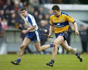 12 March 2006; Diarmuid McMahon, Clare, in action against Brian Phelan, Waterford. Allianz National Hurling League, Division 1A, Round 3, Waterford v Clare, Fraher Field, Dungarvan, Co. Waterford. Picture credit: Matt Browne / SPORTSFILE