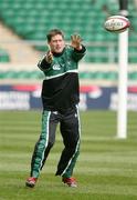 17 March 2006; Ronan O'Gara going through his paces in the kicking practice session. Ireland kicking practice, Twickenham, England. Picture credit: Gerry McManus / SPORTSFILE