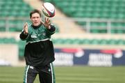17 March 2006; Ronan O'Gara collects another ball during kicking practice. Ireland kicking practice, Twickenham, England. Picture credit: Gerry McManus / SPORTSFILE