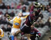 17 March 2006; Finian Hanley, Salthill / Knocknacarra, catches the ball ahead of Aodhan Gallagher, St Gall's. AIB All-Ireland Club Senior Football Championship Final, St. Gall's v Salthill / Knocknacarra, Croke Park, Dublin. Picture credit: Damien Eagers / SPORTSFILE
