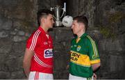 12 May 2014; At the launch of the 2014 Munster Senior Football Championship are Tom Clancy, Cork, left, and Kieran O'Leary, Kerry. King John’s Castle, Limerick. Picture credit: Diarmuid Greene / SPORTSFILE