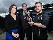 13 May 2014; The GAA/GPA All-Stars sponsored by Opel are delighted to announce Richie Hogan, Kilkenny, as the Player of the Month for April in hurling. Richie Hogan was presented with his GAA / GPA Player of the Month Award, for April, sponsored by Opel, by Laura Condron, Senior Brand & PR Manager Opel Ireland, and Dave Sheeran, Managing Director of Opel Ireland. Croke Park, Dublin. Picture credit: David Maher / SPORTSFILE